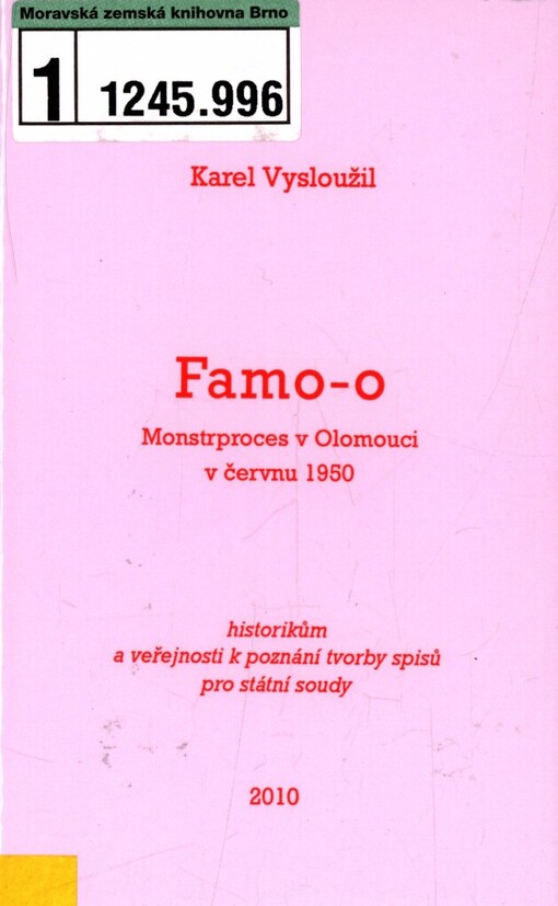 Famo-o: monstrproces v Olomouci v červnu 1950