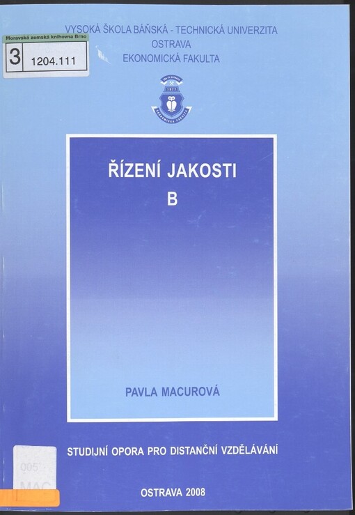 Řízení jakosti B