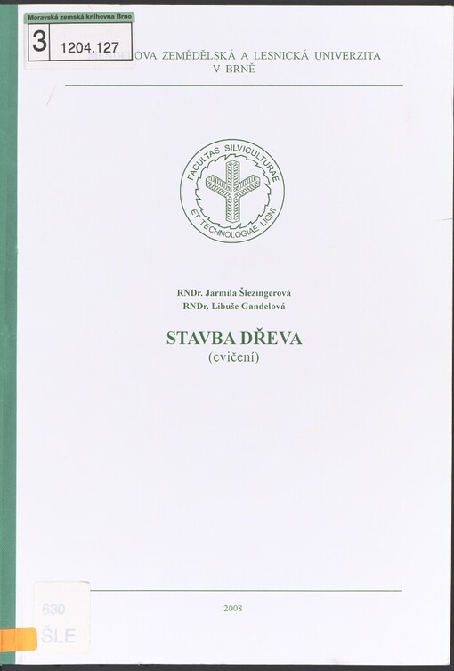 Stavba dřeva: (cvičení)