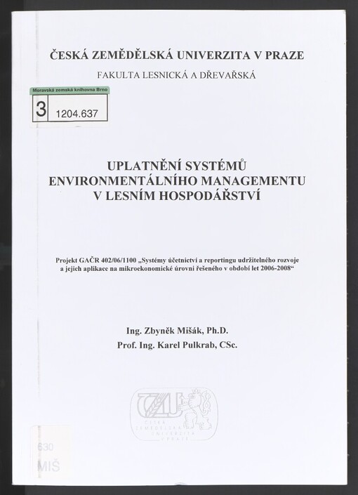 Uplatnění systémů environmentálního managementu v lesním hospodářství