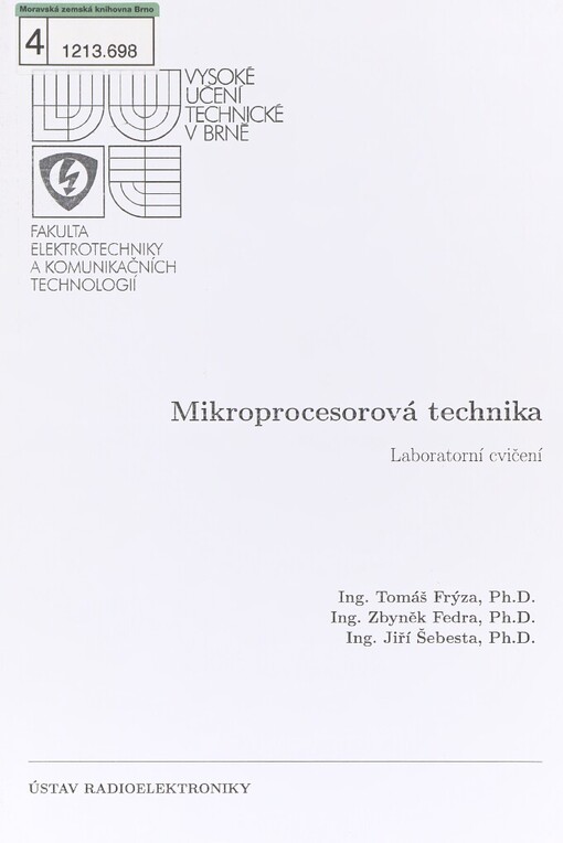 Mikroprocesorová technika: laboratorní cvičení