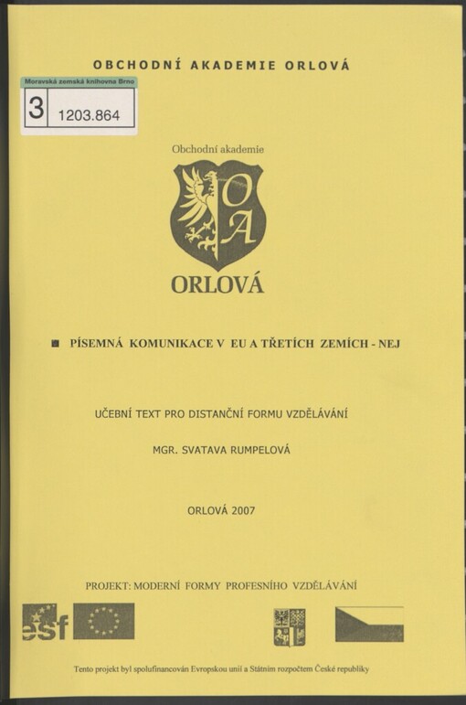 Písemná komunikace v EU a třetích zemích - NEJ