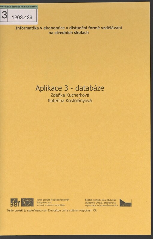 Aplikace III - databáze