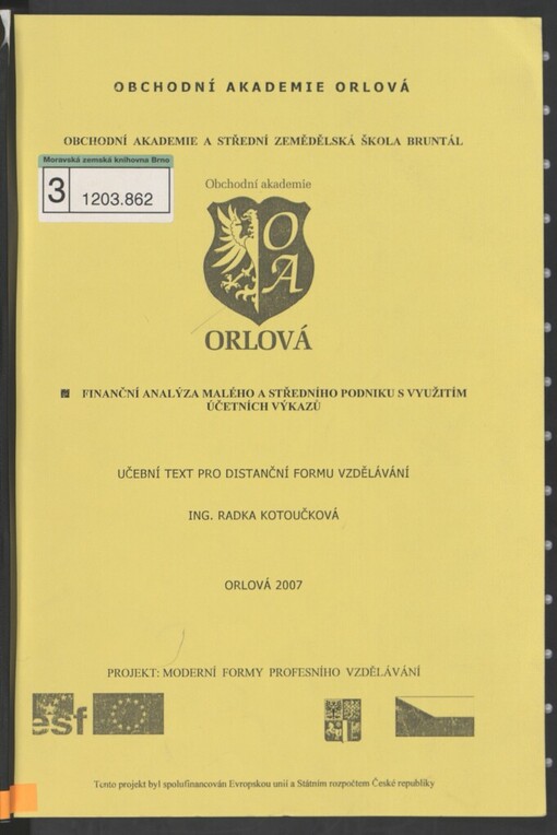 Finanční analýza malého a středního podniku s využitím účetních výkazů