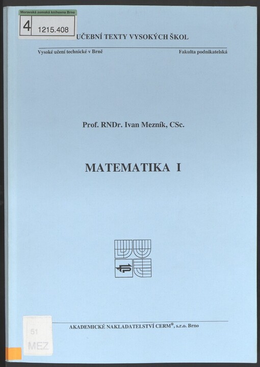 Matematika I