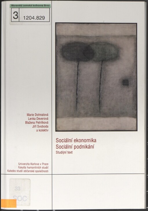 Sociální ekonomika, sociální podnikání: studijní text