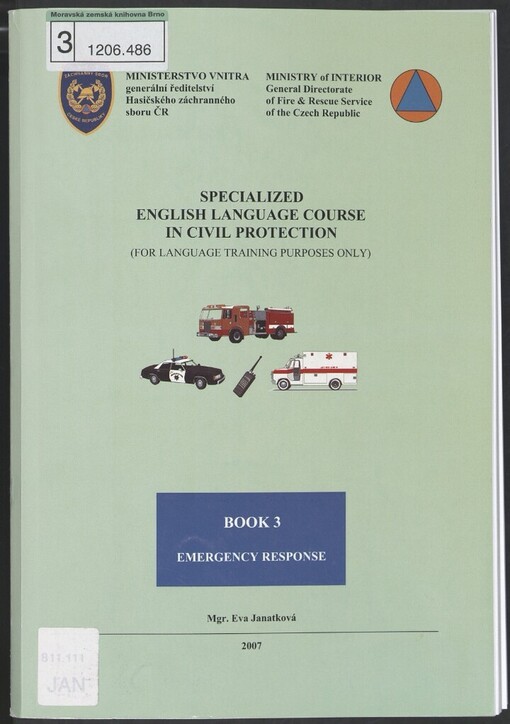 Specialized English Language Course in Civil Protection: (for language training purposes only)