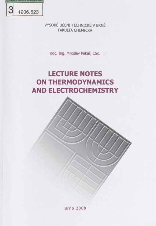 Lecture notes on thermodynamics and electrochemistry