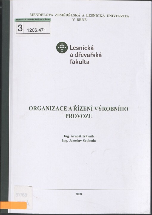 Organizace a řízení výrobního provozu