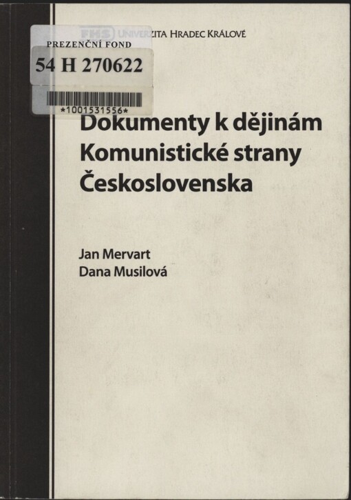 Dokumenty k dějinám Komunistické strany Československa