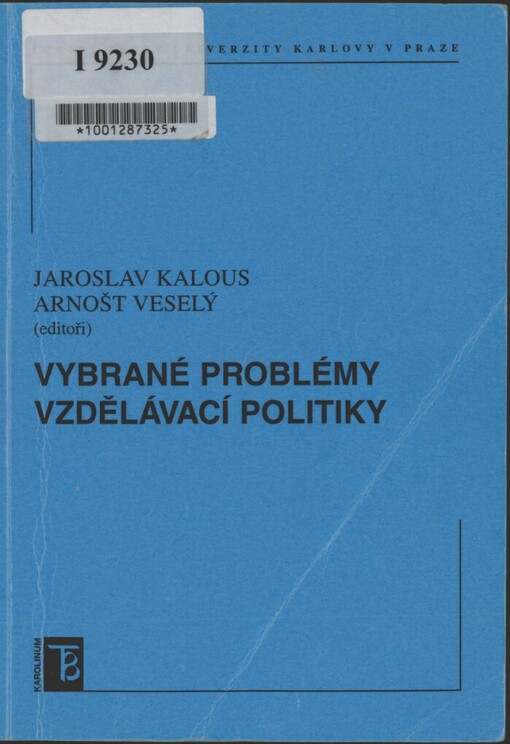 Vybrané problémy vzdělávací politiky