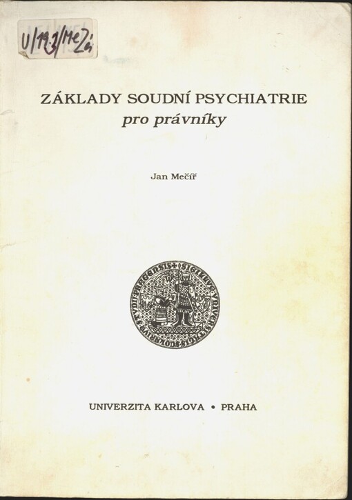Základy soudní psychiatrie pro právníky