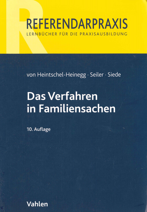Das Verfahren in Familiensachen