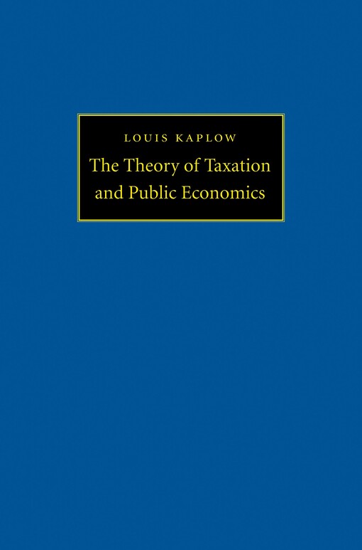 The Theory of Taxation and Public Economics