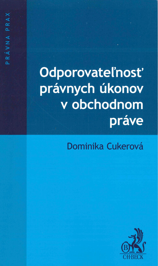 Odporovateľnosť právnych úkonov v obchodnom práve