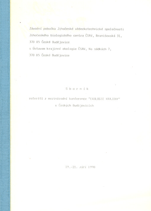 Sborník referátů z mezinárodní konference 