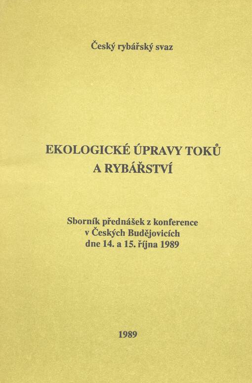 Ekologické úpravy toků a rybářství