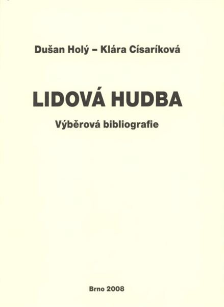 Lidová hudba : výběrová bibliografie