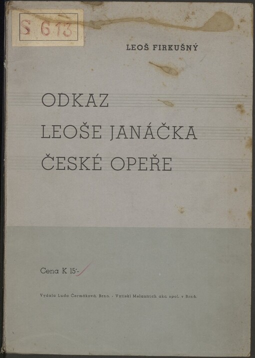 Odkaz Leoše Janáčka české opeře