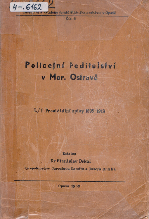 Policejní ředitelství v Mor. Ostravě 