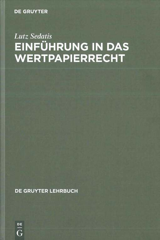 Einführung in das Wertpapierrecht
