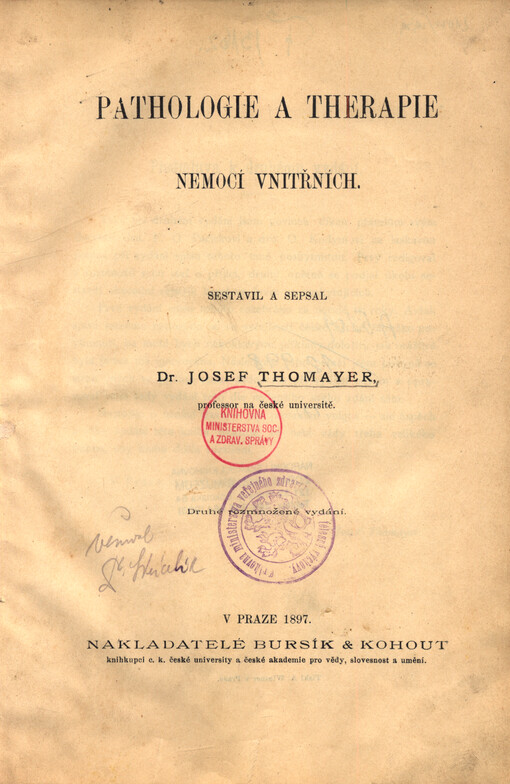 Pathologie a therapie nemocí vnitřních