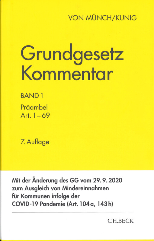 Grundgesetz : kommentar. Band 2:, Art. 70 bis 146