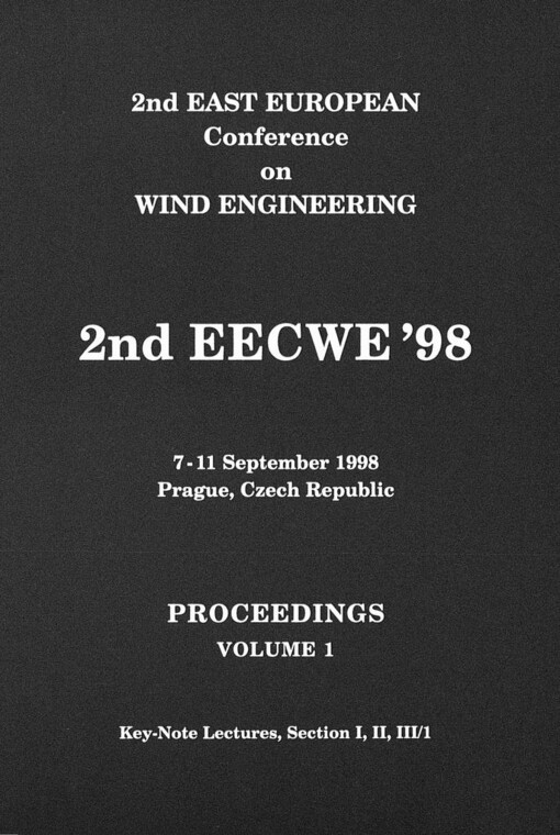 2nd East European Conference on Wind Engineering - 2nd EECWE'98