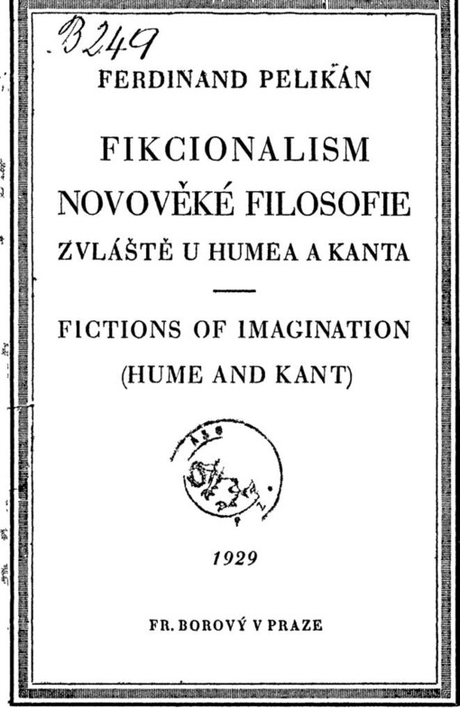 Fikcionalism novověké filosofie zvláště u Humea a Kanta