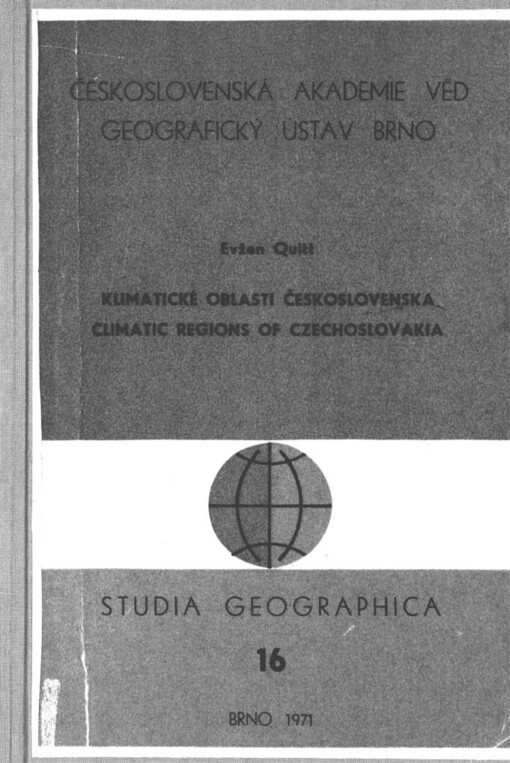 Klimatické oblasti Československa =: Climatic regions of Czechoslovakia