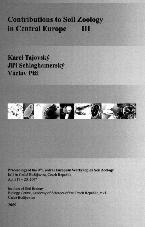 Contributions to soil zoology in Central Europe: proceedings of the workshop on soil zoology