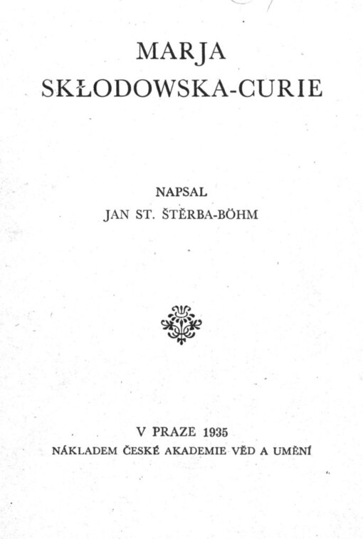 Marja Skłodowska-Curie