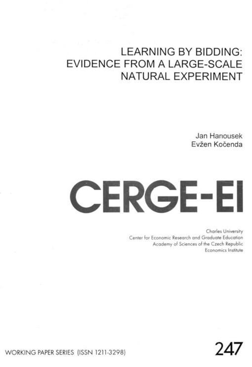 Learning by bidding: evidence from a large-scale natural experiment