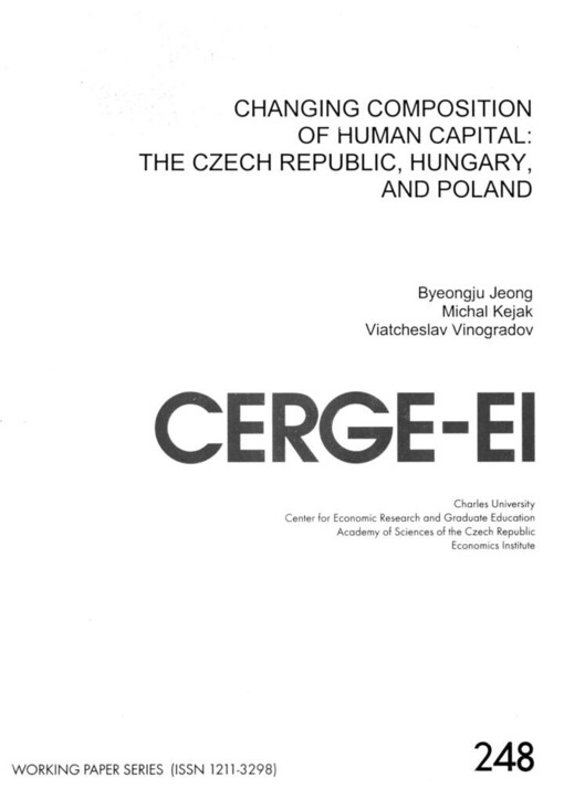 Changing composition of human capital: the Czech Republic, Hungary, and Poland