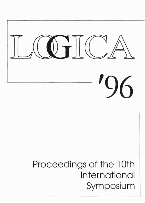 Logica '96: Proceedings of the 10th International Symposium