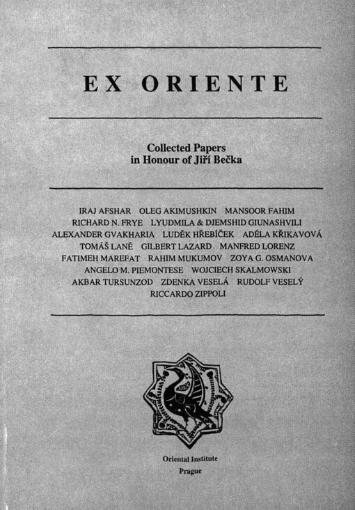 Collected papers in honour of Jiří Bečka