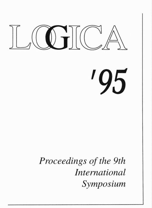 Logica '95 :proceedings of the 9th international symposium