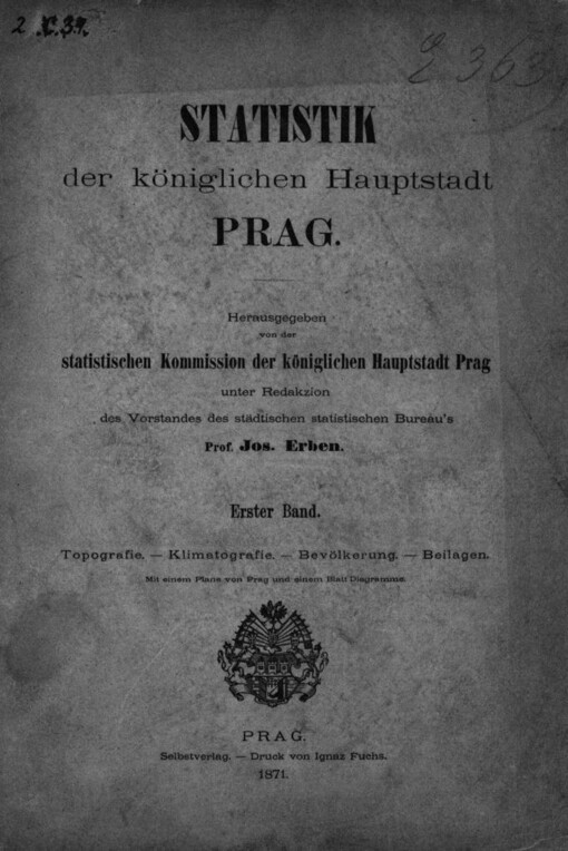 Statistik der königlichen Hauptstadt Prag