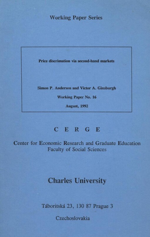 Price discrimination via second-hand markets