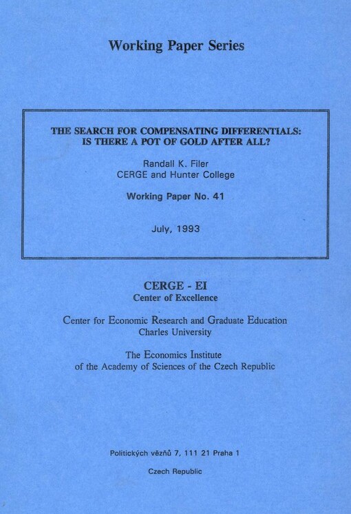 search for compensating differentials: is there a pot of gold after all?