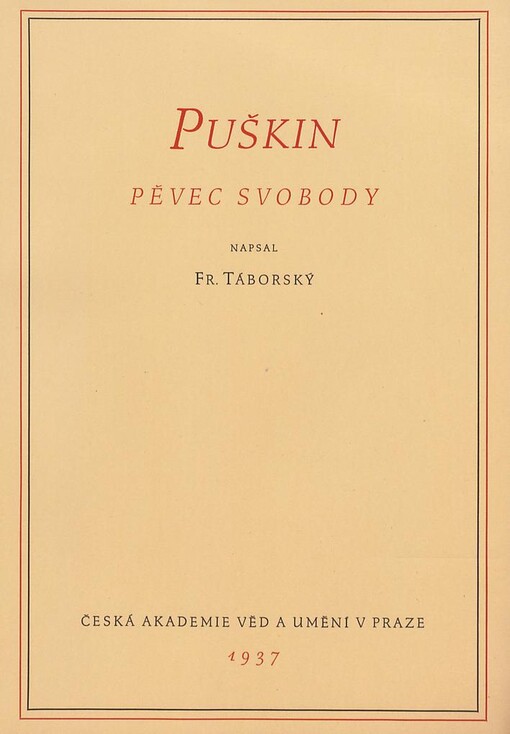 Puškin, pěvec svobody