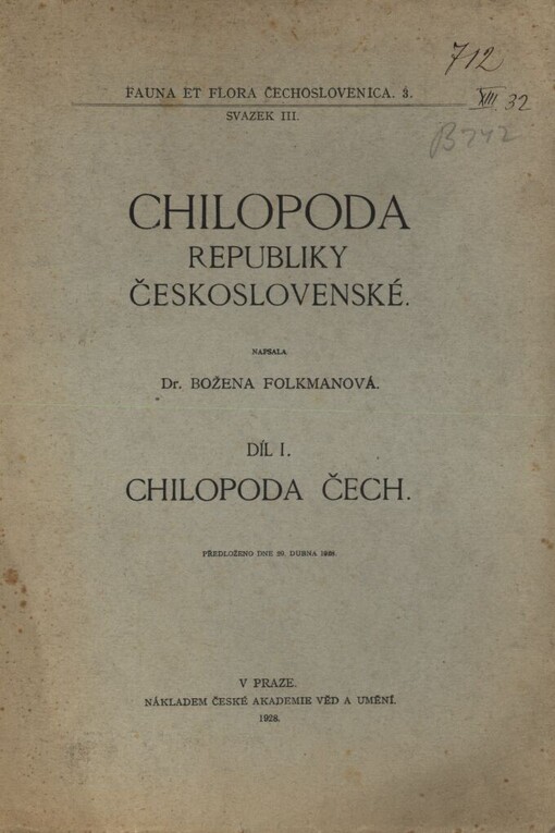 Chilopoda republiky československé