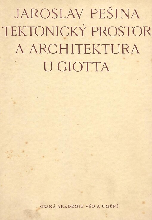 Tektonický prostor a architektura u Giotta