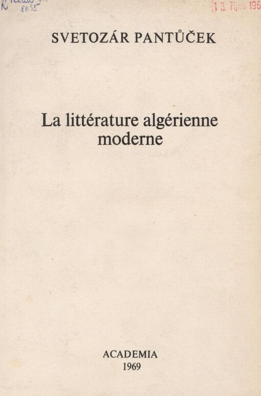 littérature algerienne moderne