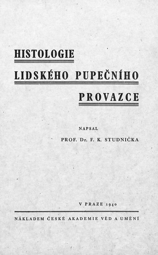 Histologie lidského pupečního provazce