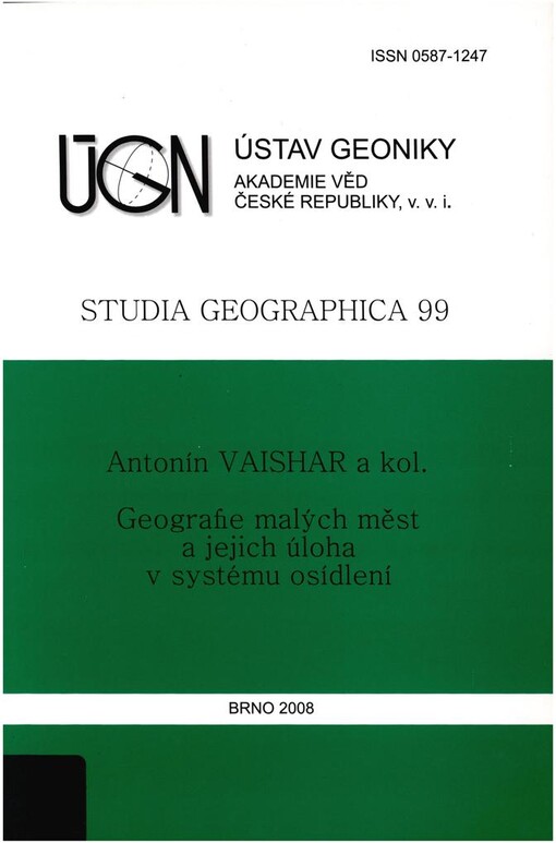 Geografie malých měst a jejich úloha v systému osídlení