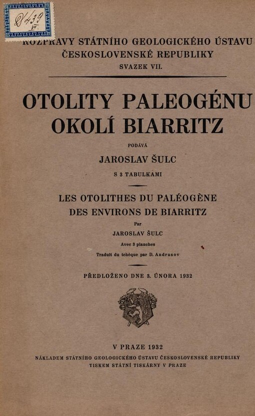Otolity paleogénu okolí Biarritz