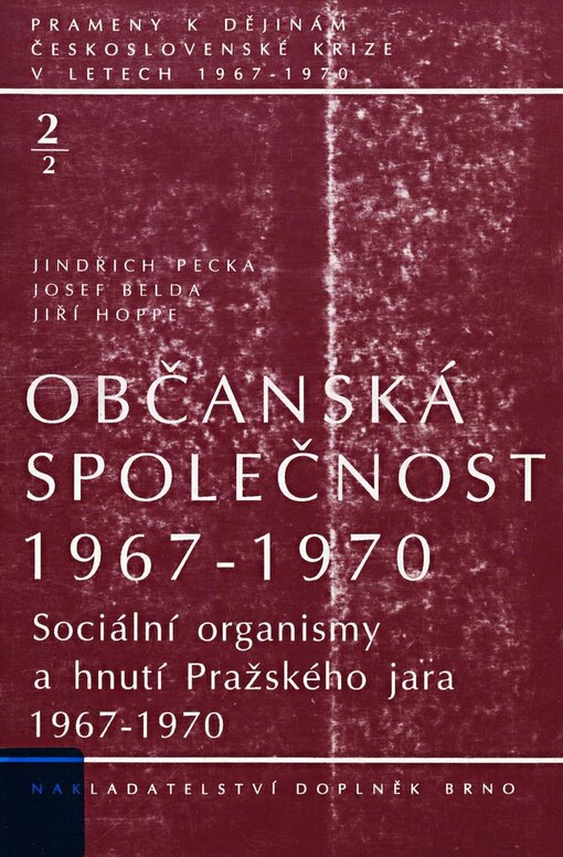 Občanská společnost (1967-1970): sociální organismy a hnutí Pražského jara