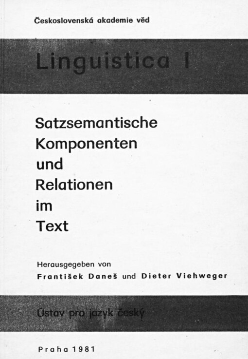 Satzsemantische Komponenten und Relationen im Text