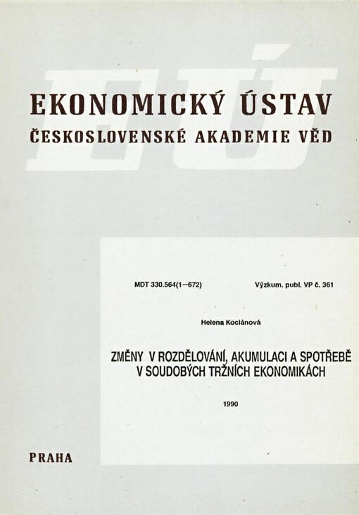 Změny v rozdělování, akumulaci a spotřebě v soudobých tržních ekonomikách